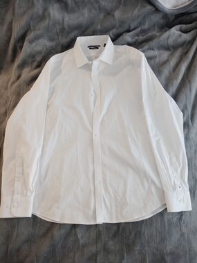 Tommy Hilfiger White Men's Dress Shirt - Classic Point Collar
